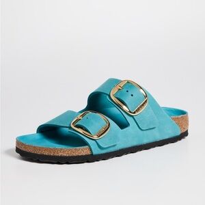 NWT Birkenstock Arizona Big Buckle Sandals in Biscay Bay (38)